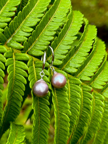 9-10mm Teardrop Lavender Pearl Dangles