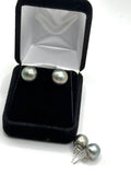 TAHITIAN PEARL STUDS (10-11mm)