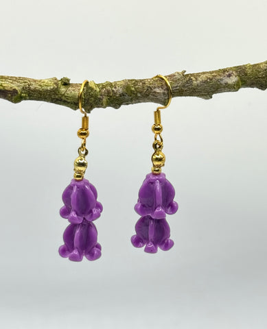 PURPLE CROWNFLOWER DOUBLE DANGLES