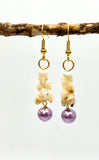 SALE $79 NIIHAU SHELL LAVENDER PEARL EARRING