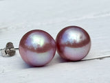 11-12mm Blush Pink Pearl Studs