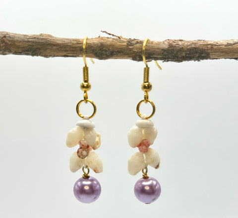 SALE $79 NIIHAU SHELL HELECONIA EARRING