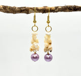 SALE $79 NIIHAU SHELL LAVENDER PEARL EARRING